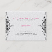 黒華美と白の渦巻きフレーム 名刺 (裏面)