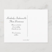 黒華美と銀の渦巻きが日付を保存 案内ポストカード (裏面)