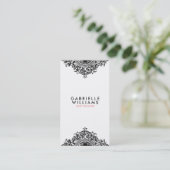 黒華美ガーリーオーナメントデザイン 名刺 (スタンド正面)