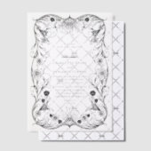 黒華美フローラヴィンテージフレ結婚ーム ベラム紙招待状 (オフセット (招待状))