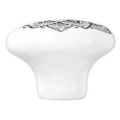 黒華美フローラ曼荼羅 セラミックノブ (側面)