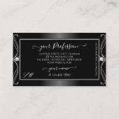 黒華美白ダイヤきらめくズモノグラム 名刺 (裏面)