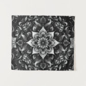 黒華美白フローラタペストリー タペストリー (正面(横))