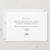 黒葉リースは私の花の女 招待状 (裏面)