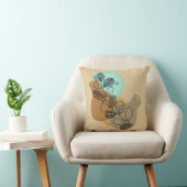 黒葉付きボヘミア抽象芸術ミニマリスト クッション (椅子)