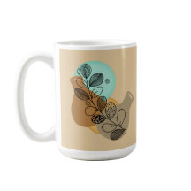 黒葉付きボヘミア抽象芸術ミニマリスト