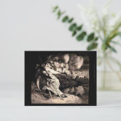 黒葉書に死紙 ポストカード (スタンド正面)