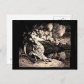 黒葉書に死紙 ポストカード (正面/裏面)