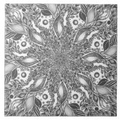 黒葉曼荼羅 タイル (正面)