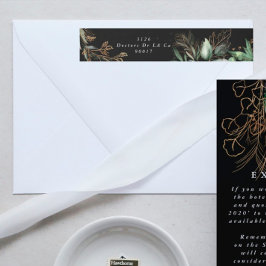 黒葉植物性ユーカリエレガント植樹 ラップアラウンドラベル