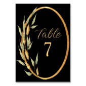 黒葉金ゴールドテーブル番号 テーブルナンバー (裏面)