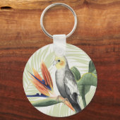 黒葉鳥の手のひら キーホルダー (正面)