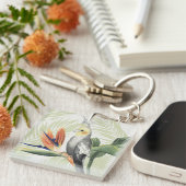 黒葉鳥の手のひら キーホルダー (正面右)