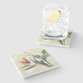 黒葉鳥の手のひら ストーンコースター (横)