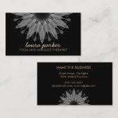 黒蓮エレガント花ヨガヒーリングヘルス 名刺 (正面/裏面)