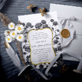 黒薔薇のトワルボーダーオーダーメイドカラーウェディング 招待状