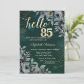 黒薔薇グリーン85歳誕生日 招待状 (スタンド正面)