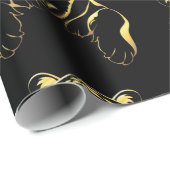 黒虎と金ゴールドストライプ ラッピングペーパー (ロールコーナー)