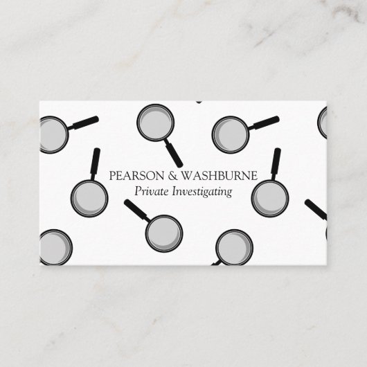 黒虫眼鏡パターン私立探偵 名刺 (正面)