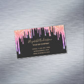 黒虹のグリッタードリップグラームメイクアップ髪 マグネット名刺 (インサイチュ)