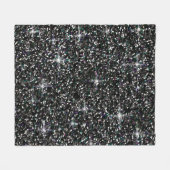 黒虹色グリッター フリースブランケット (正面(横))