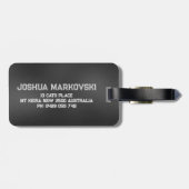 黒虹色バックグラウンド男らしデザイン2 ラゲッジタグ (裏面横)