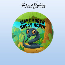 黒蛇、再び地球を素晴らし作る、環境 缶バッジ