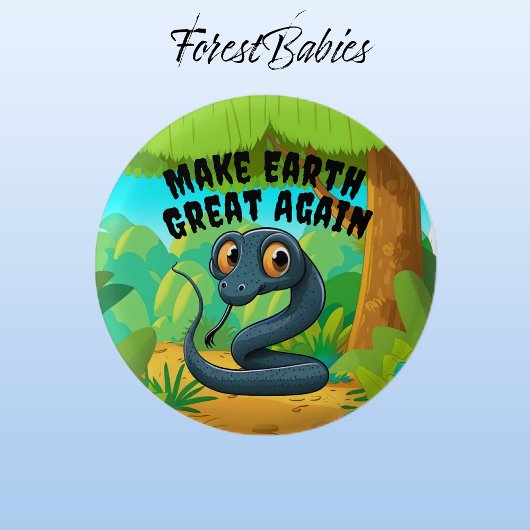 黒蛇、再び地球を素晴らし作る、環境 缶バッジ
