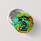 黒蛇、再び地球を素晴らし作る、環境 缶バッジ (正面&裏面)