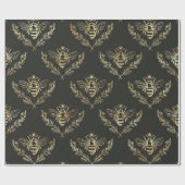 黒蜂と金ゴールド蜂 ラッピングペーパー (フラット)