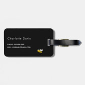 黒蜂の黄色ひまわり名 ラゲッジタグ (裏面横)