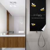 黒蜂happy bumble bees夏のおもしろい家族の名前 ビーチタオル