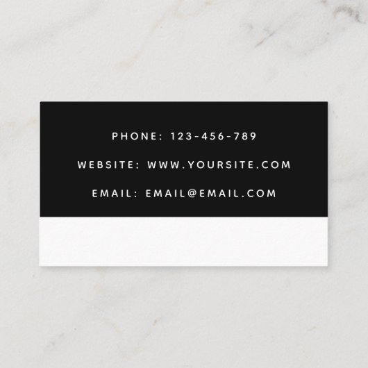 黒蝶と白蝶の美学スキンケアモダン 名刺 (裏面)