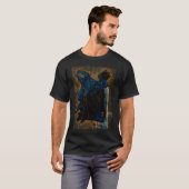 黒蝶と黒い花 Tシャツ (正面フル)