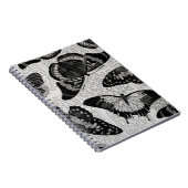 黒蝶の背パターン（の模様が）ある景 ノートブック (右側)