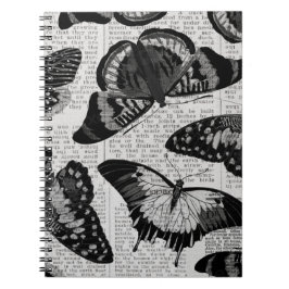 黒蝶の背パターン(の模様が)ある景 ノートブック