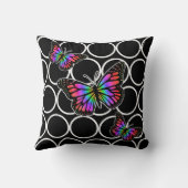 黒蝶ストライプの枕 クッション (裏面)