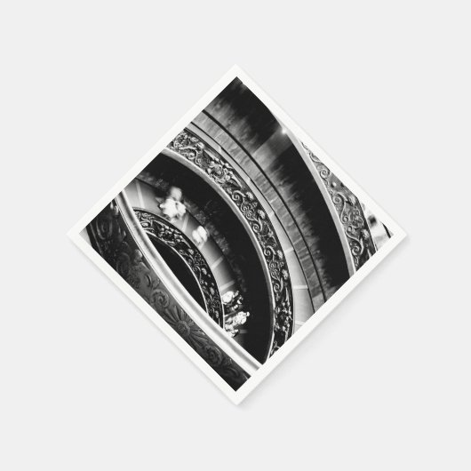 黒螺旋階段、白螺旋階段 スタンダードカクテルナプキン (角)