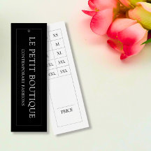 黒衣モダンサイズ図振り価格ラベル