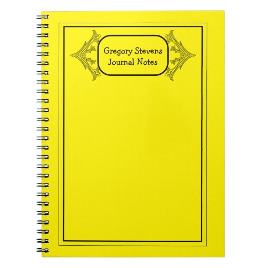 黒装飾額縁手帳 ノートブック (正面)