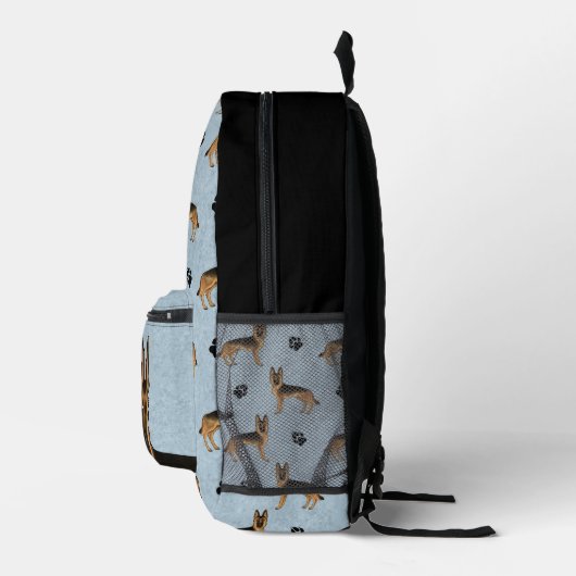 黒褐色のドイツの羊飼いかわいい犬のパターン プリントバックパック (右)