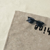 黒褐色のドイツの羊飼い犬と名前をカスタムする ビーチタオル (インサイチュ)