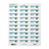 黒褐色のドイツの羊飼い犬の冬の森 ラベル (フルシート)