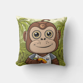 黒褐色のロボット クッション