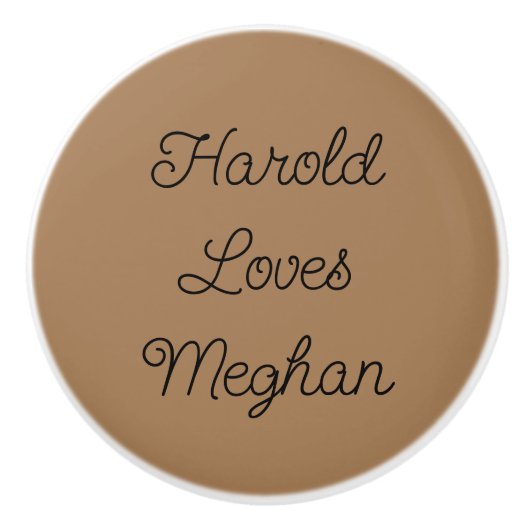 黒褐色ロマンチック セラミックノブ (正面)