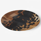 黒褐色金ゴールド牛革 ペーパープレート (アングル)