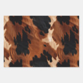 黒褐色金ゴールド牛革 ラッピングペーパーシート (正面2)