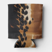 黒褐色金ゴールド牛革 缶クーラー (正面)