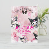 黒見誕生日招待カード 招待状 (スタンド正面)