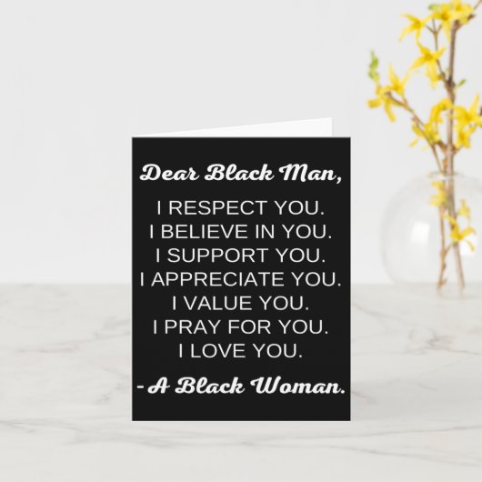 黒親愛人黒恋ブラック人間関係 カード (黄色い花)